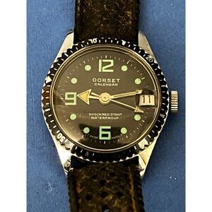 Vintage Dorset Cal. EB8815 Movement Manual Wind Diver Watch Black